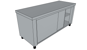 ΕΡΜΑΡΙΟ ΚΛΕΙΣΤΟ ΜΕ ΣΥΡΟΜΕΝΕΣ ΠΟΡΤΕΣ, ΠΑΤΟ ΚΑΙ ΡΑΦΙ